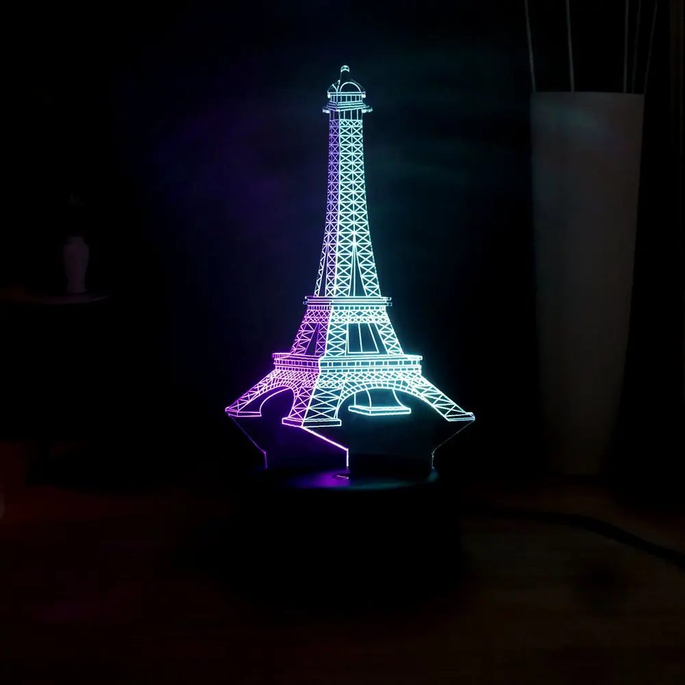 Eiffel Tower Горячий сладкий Ловец снов Милый Пикачу медведь взять сердце воздушный шар Смешанный многоцветный USB переключатель сенсорный СВЕТОДИОДНЫЙ Ночник детская прикроватная лампа - Испускаемый цвет: Eiffel Tower