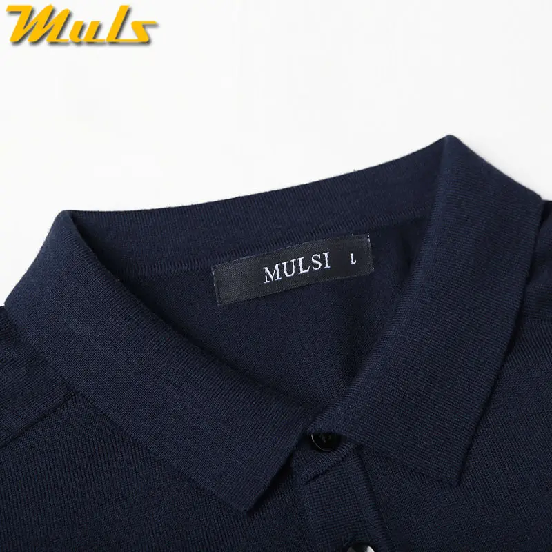 Autumn Mens Polo Sweaters Shirt Solid Color Cotton Knitted Long Sleeve Pullovers Plus Size 4XL Spring Muls Brand Super Soft