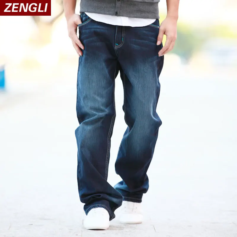 ZENGLI Cotton Jeans men Solid Retro Fashion Casual Loose Jeans Male Stright Soft Breathable Comfortable Brand Pants Big Size 48 ZENGLI Cotton Jeans men Solid Retro Fashion Casual Loose Jeans Male Stright Soft Breathable Comfortable Brand Pants Big Size 48