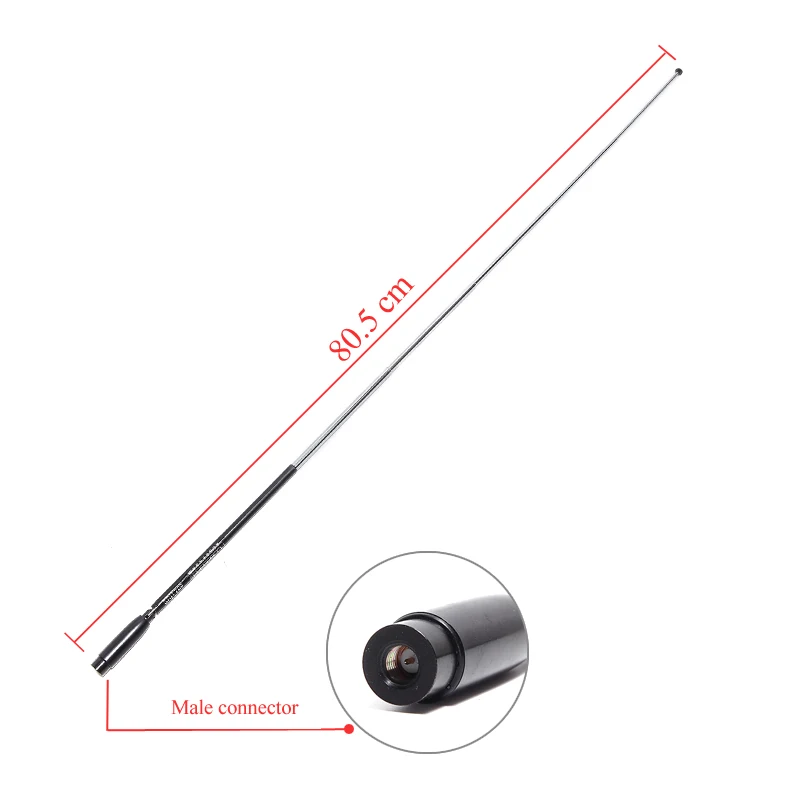 AL-800 телескопическая Dual Band 144/430 МГц SMA-антенна AL 800 для WOUXUN KG-UVD1P TYT BAOFENG UV-5R UV-82 иди и болтай Walkie Talkie - Цвет: SMA-Male