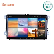 Seicane android 8.1 2din carro multimídia player para vw/volkswagen/golfe/polo/tiguan/passat/b7/b6/seat/leon/skoda/octavia rádio gps(China)