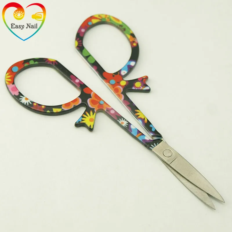 

Easy Nail 2pcs Professional Black pattern Muti. Nail Scissor Manicure For Nails Eyebrow Nose Eyelash Cuticle Scissors Curved