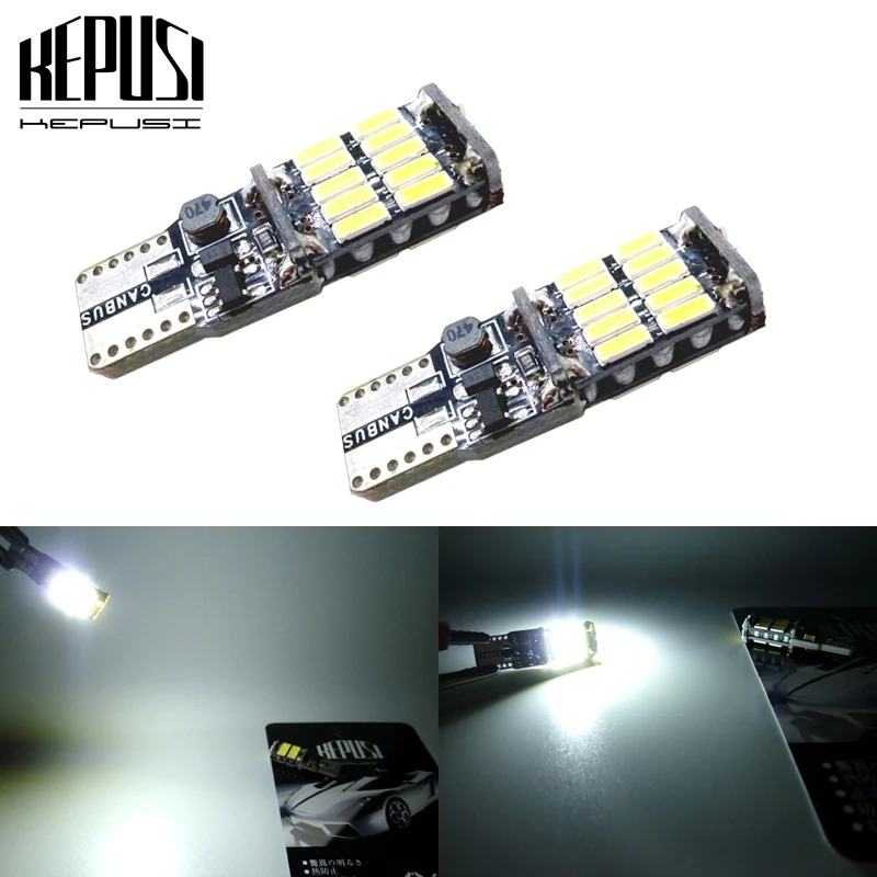 2x t10 w5w светодиодный canbus 194 501 интерьер автомобиля свет 26SMD 4014 чип Белый Подсветка
