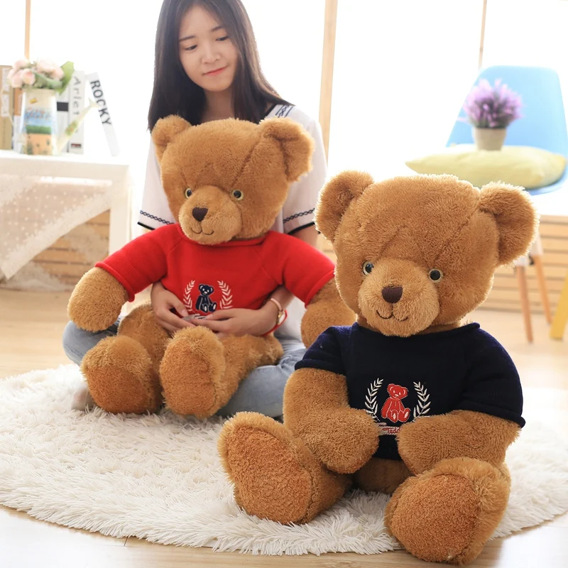 60 80cm font b New b font Style Cute sweater Bear Plush Toys font b 2017