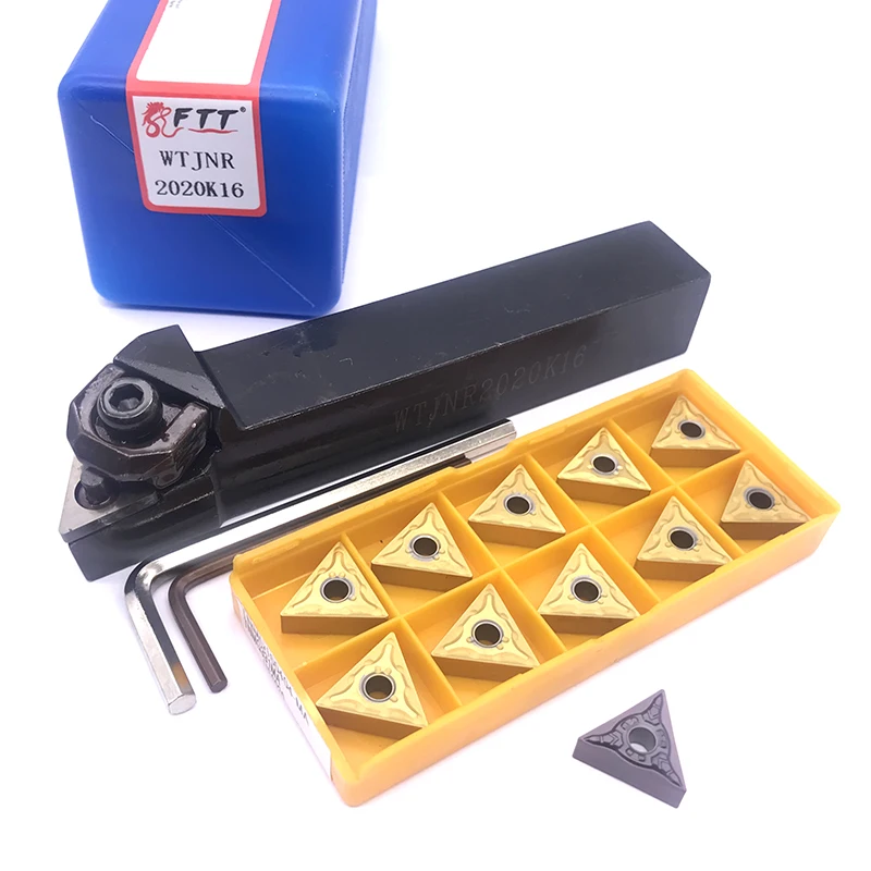 

1pcs WTJNR2020K16 93 degree Turning Tool Holder 125mm 11pcs TNMG160408 Carbide Inserts Lathe Cutting Tools Set