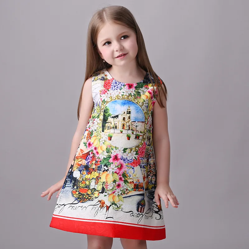

NL05 designer kids wear new girls brand kids 2017 french style children's dressing up outfits dresses for 6 years old