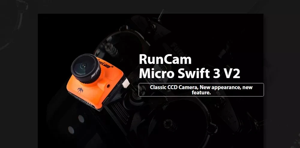 Runcam Micro Swift 3 V2 4:3 600TVL CCD Mini FPV камера 2,1 мм PAL/NTSC OSD конфигурация для RC моделей запчасть для мультикоптера