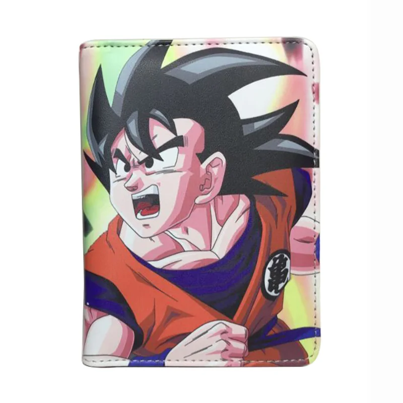 

Cartoon Dragon Ball Z Passport Holder Travel Leather Passport Cover Folded Purse for Young Student Gift Creative Card ID Holders