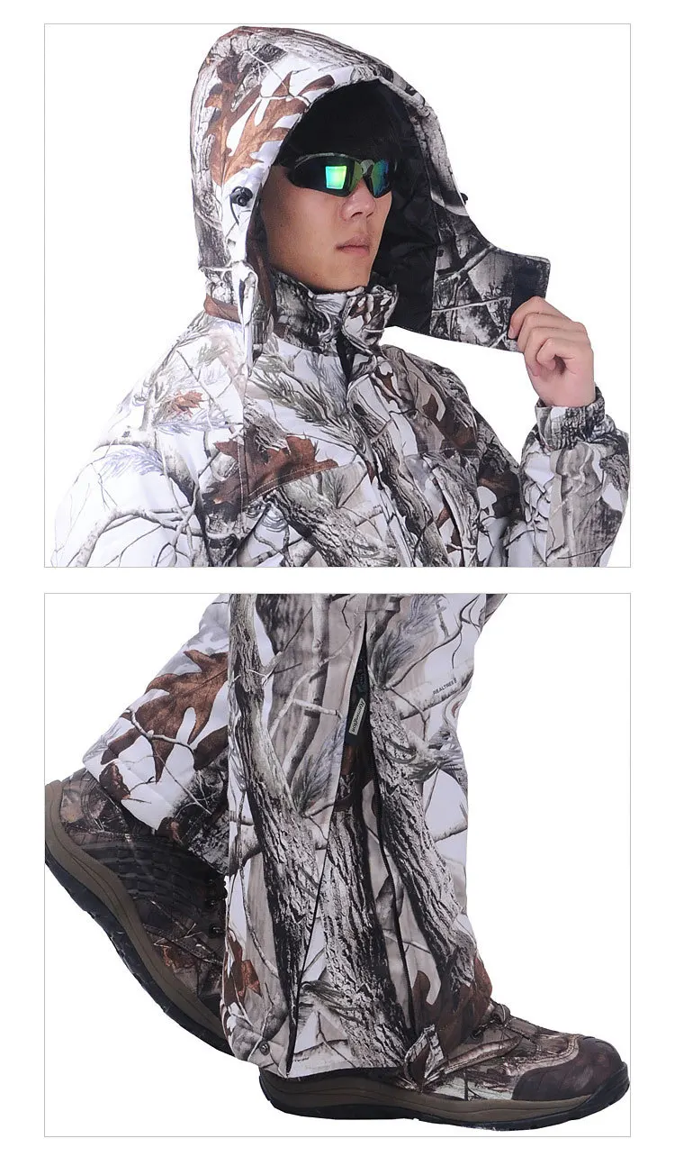 Шанхай история человек костюм зимний камуфляж хлопок холодной теплый костюм Мужская одежда комплект
