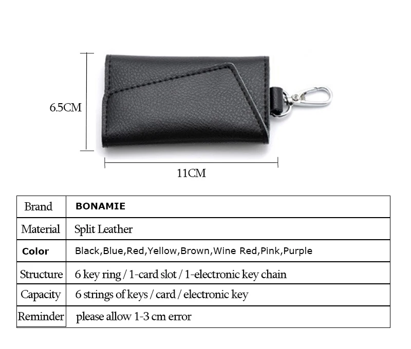 BONAMIE новые Визитницы для ключей Модные женские чехол для ключей Держатели мужские натуральная коровья кожа Сумка Кошелек для монет