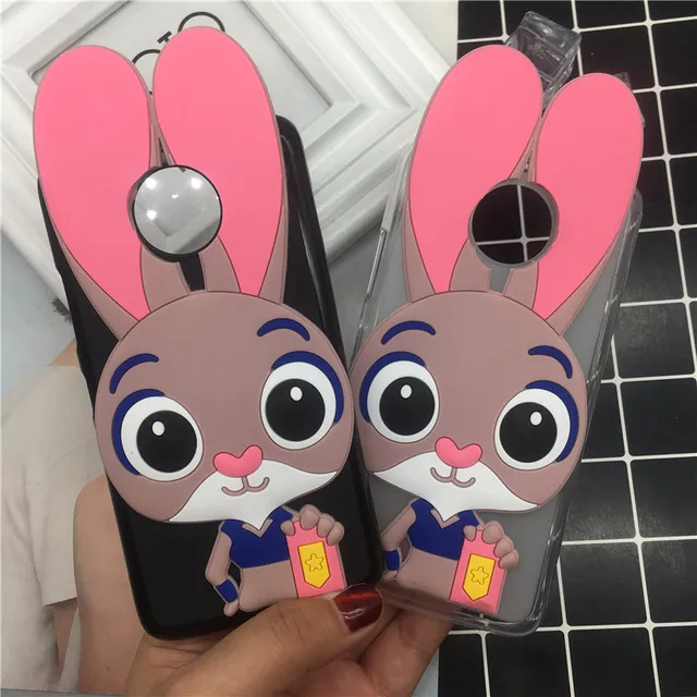 Cheap Silicone Phone Case for Motorola Moto C Bag Cover Cases Cartoon Rabbit Cover for Motorola Moto C XT1750 XT1754 XT1755 Shell