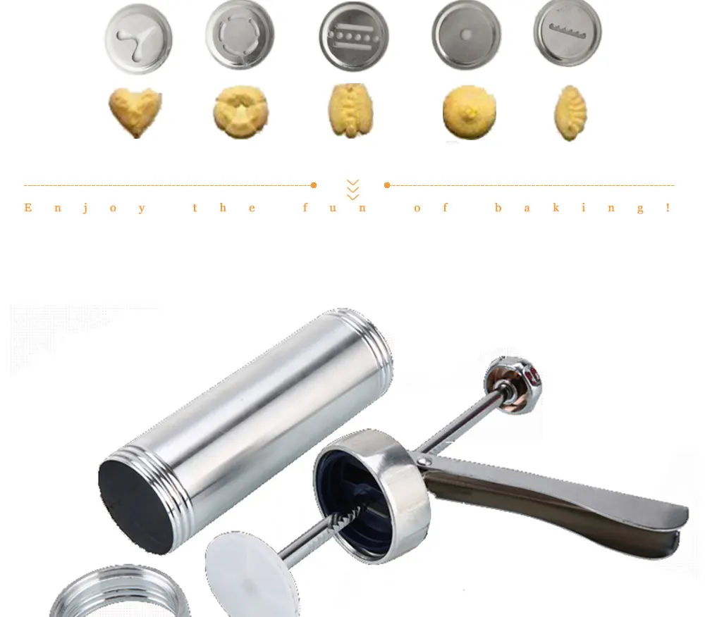 Cookie Tools Manual Biscuit Cookie Press Stamps Set Cake Decorating Tools Maker with 4 Nozzles 20 Die Plates 063  (4)