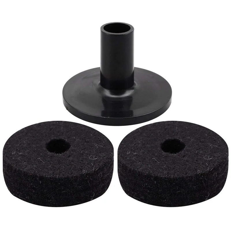 

Cymbal Stand Felt Washer and Plastic Drum Cymbal Stand Sleeves Replacement Black