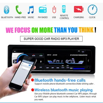 JSD-520 カーラジオの Bluetooth Autoradio カーステレオラジオ FM Aux 入力レシーバ SD USB 12 12v ダッシュ 1 din 車 MP3 マルチメディアプレーヤー