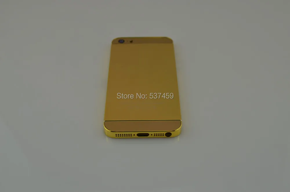 24K золотой корпус для iphone 5s 24K Золотая обшивка корпуса для iphone 5s со всеми боковыми кнопками