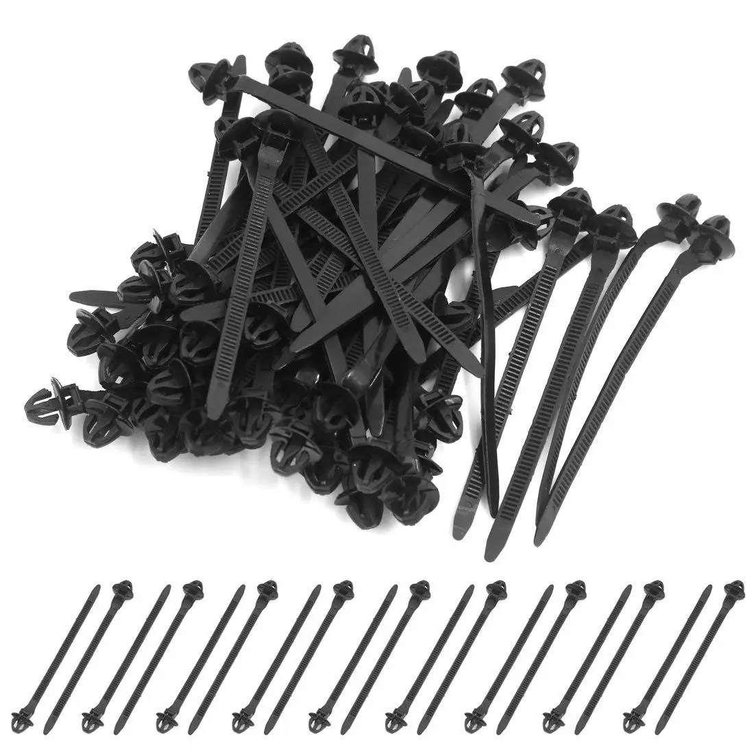 

Car Trailer Zip Ties Wrap Push Rivets Clips Wiring Fastener Cable Auto