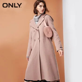 

ONLY 2019 Autumn Winter New Women Wool Coat Women's Double-faced Hooded Woolen Coat |11834S514