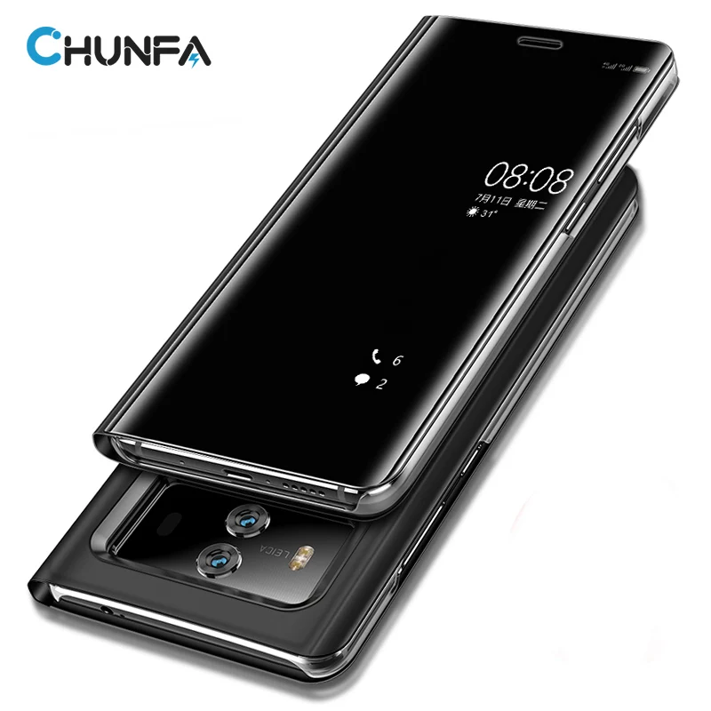Chunfa Зеркало чехол для huawei P10 плюс задняя крышка флип Lite Жесткий мобильных случаях