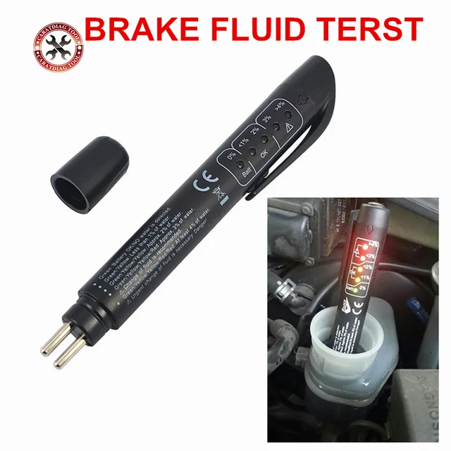 Probador de líquido de frenos LED para coche, herramienta de prueba automotriz, probador de líquido de frenos de coche, bolígrafo en stock, nuevo