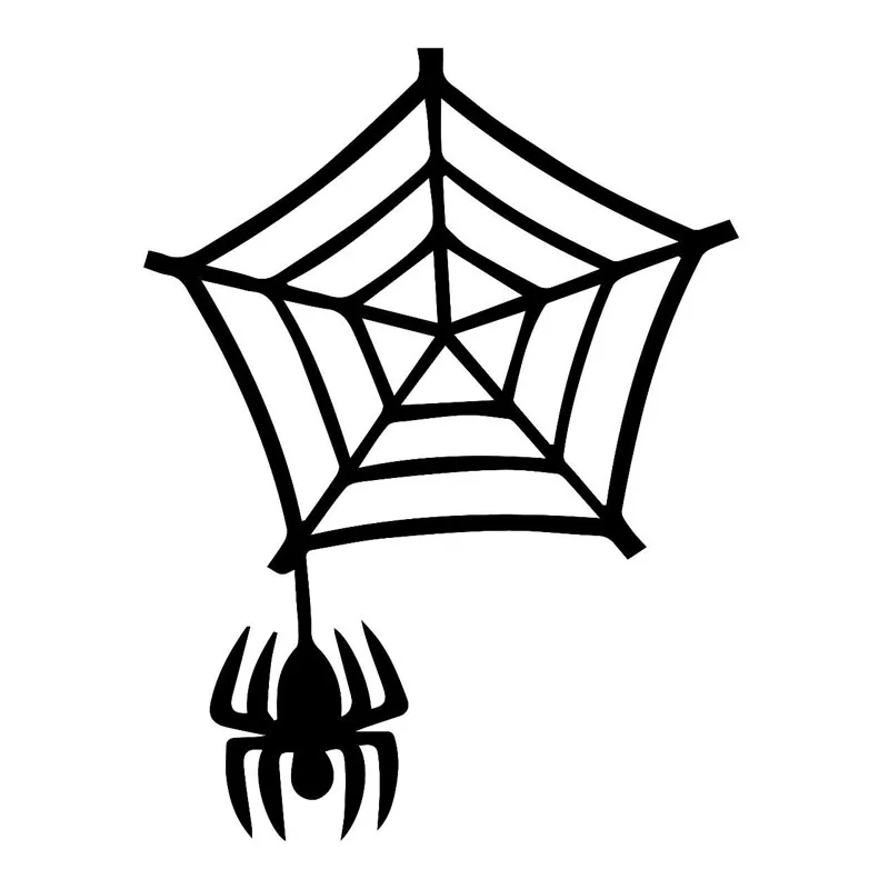 

12.3*16.5CM Decorative Spider Web Decals Amusing Vinyl Car Styling Animal Car Stickers Black/Silver S1-2721