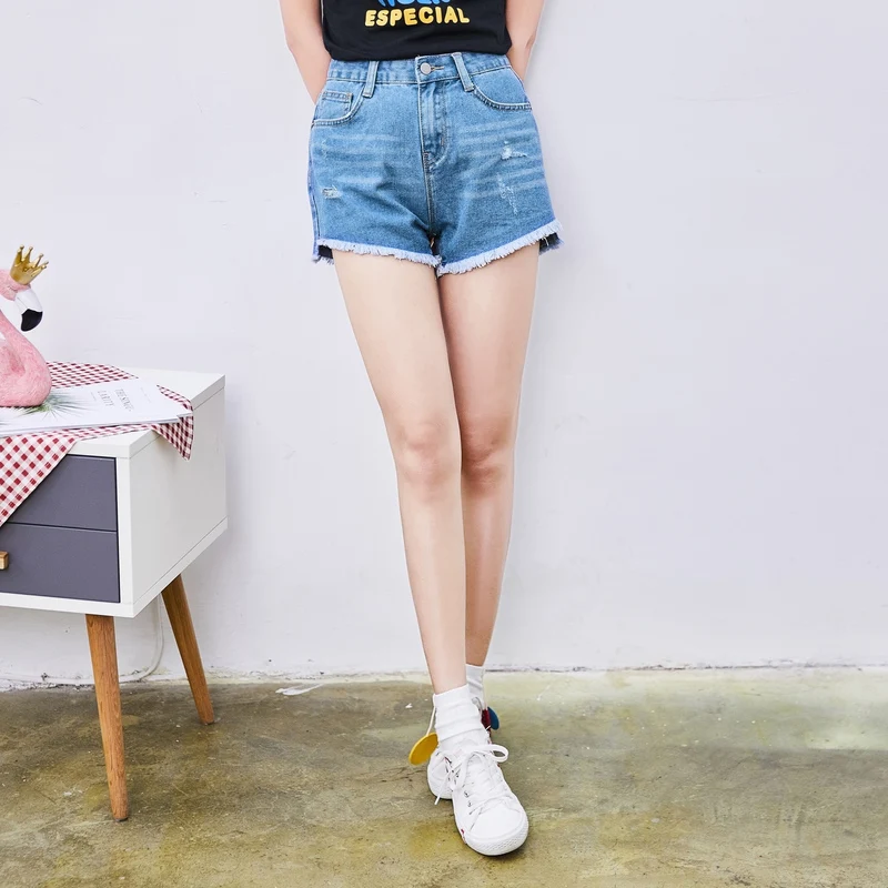 SEMIR модные женские джинсовые шорты винтажные с кисточками рваные высокой талией