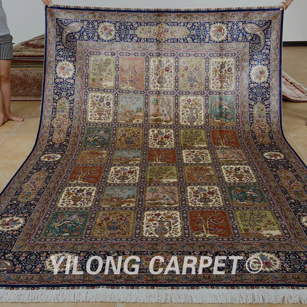 Yilong 6.56'x9.84' wholesale oriental rug beige Turkish four seasons