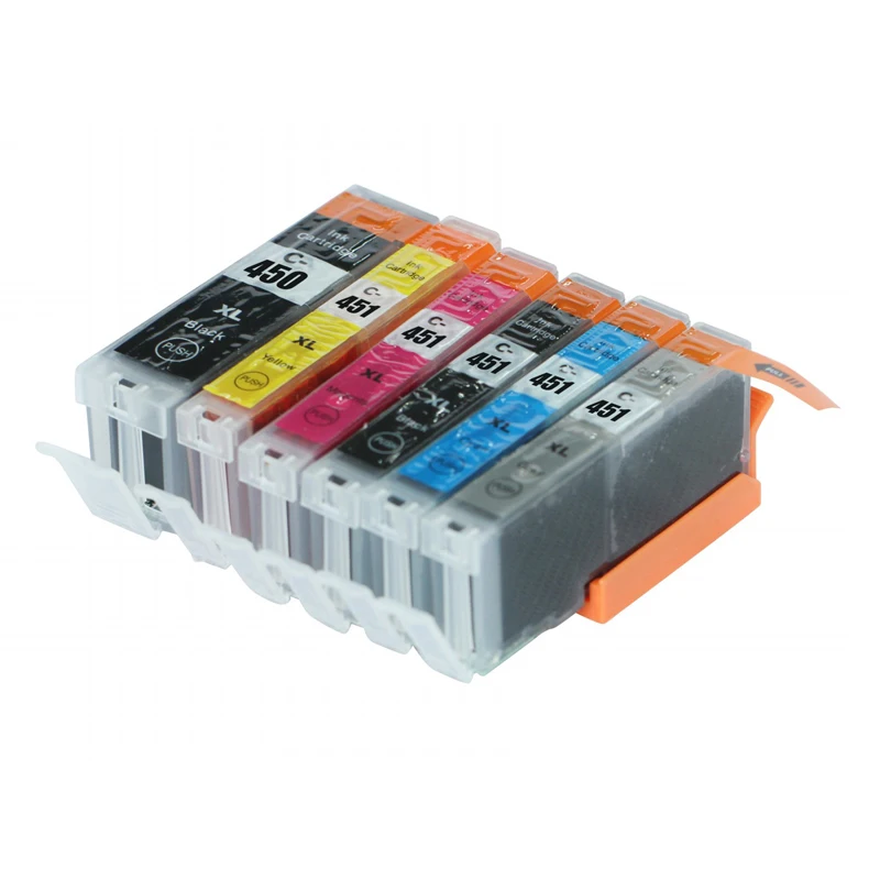 Full ink 6PCS PGI 450 CLI 451 ink Cartridge For Canon PIXMA IP7240 MG5440 MG5540 MG6440