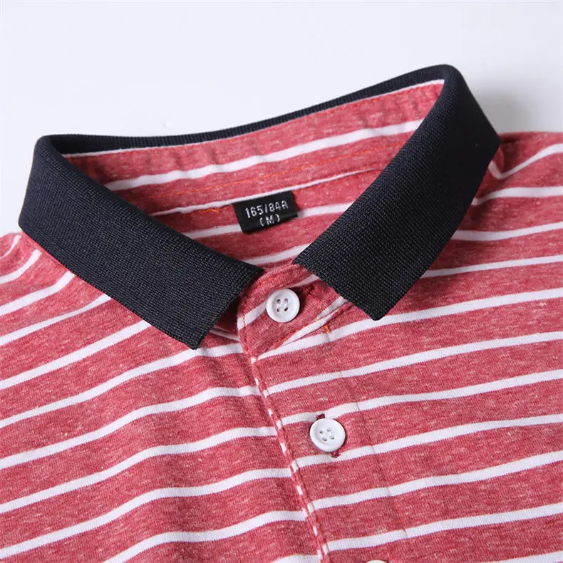 2Color Summer Cotton Polos Men 2019 New Short Sleeve Casual Korean Style Striped Male Polo Shirts Breathable MuLS Brand Clothing 5
