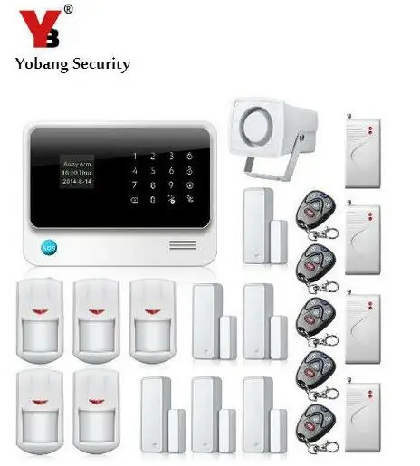 YobangSecurity охранной Wi-Fi GSM сигнализации системы безопасности дома Android IOS APP управление PIR детектор двери датчик удара