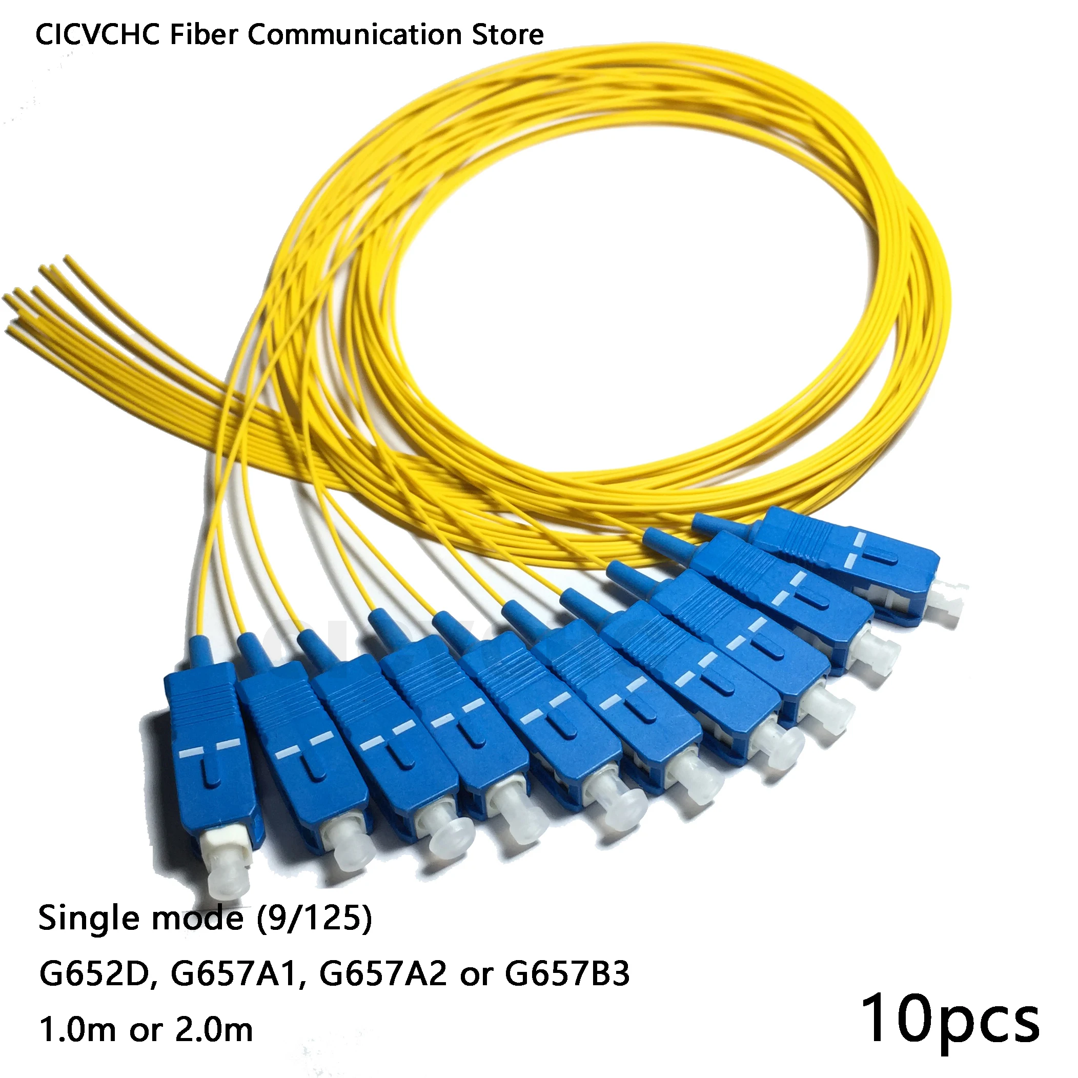 10 шт. SC/UPC Pigtail-SM (9/125)-G652D