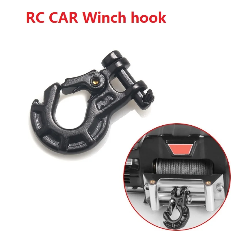 RC Metal Trailer Hook Winch Hook for 1/10 RC Crawler Car Axial SCX10 Traxxas TRX4 D90 Tamiya CC01 Simulation Decoration Parts