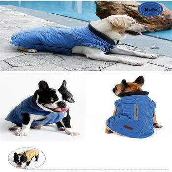 

High Quality Big Dogs 6 Colors Dog Clothes Retro Design Cozy Water Repellent Winter Dog Pet Jacket Vest Warm Pet Outfit Clothes