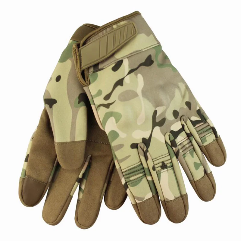 Камуфляжные уличные тактические перчатки водонепроницаемые армейские военные страйкбол стрельба Пейнтбол Туризм Альпинизм спорт полный палец перчатки