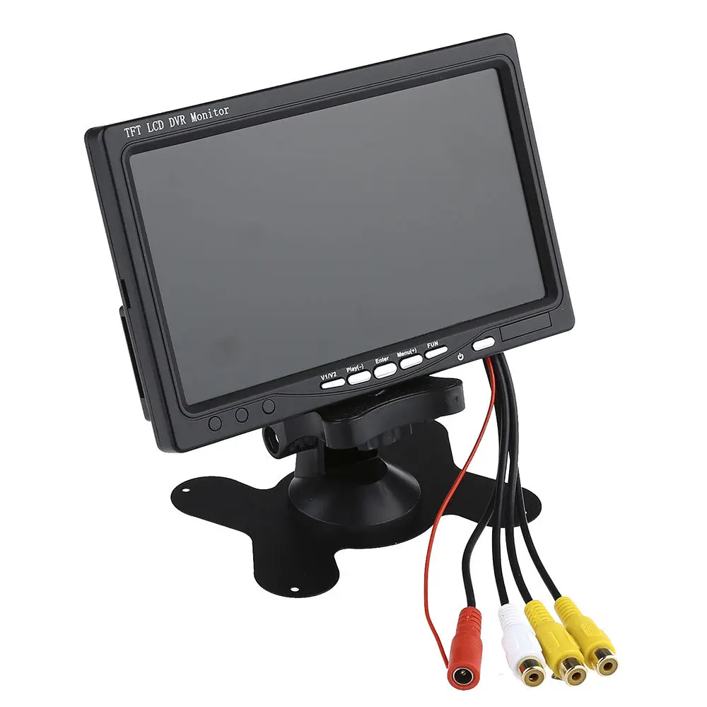 7 inch digital color hd tft lcd monitor screen 2 video input black for