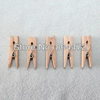 

(100pcs) Safe Natural Mini Wooden Clothespins | Wood Craft | 35mm Banner Clips Can Customized Engrave Letters Numbers