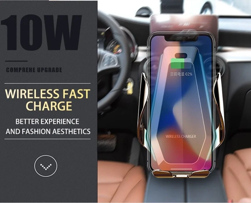 Tongdaytech 10 Вт автомобильное быстрое Qi Беспроводное зарядное устройство для Iphone X 8 XS 11 Pro Max автомобильный телефон держатель на вентиляционное отверстие для samsung S10 S9 S8 Plus
