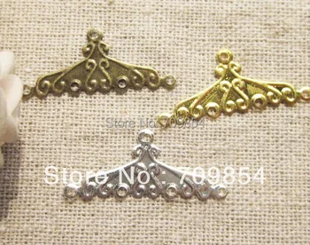 

free shipping!!! 100pcs/lot 27*11mm mixed color filigree wrap connector jewelry findings