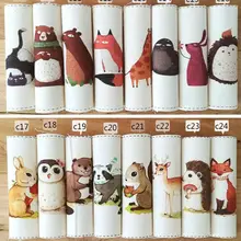 Напечатанная кошка белка льняная хлопчатобумажная ткань «сделай сам» Лоскутная работа ткань животный узор холст ткань материал для шитья 15x15 см/шт T9865