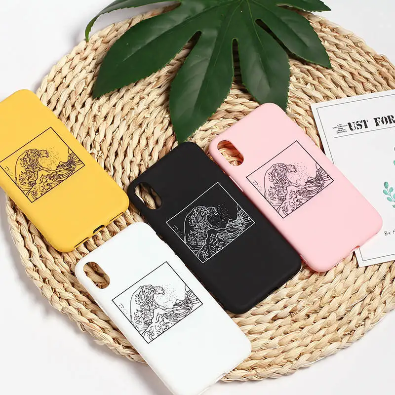 

Simple Wave Soft Shell For Iphone 6 6s 7 8P X Xs Xr Xsmaxtpu Soft Shell Mobile Phone Case