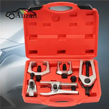 

5Pcs Front End Service Tool Kit Ball Joint Tie Rod Set Pitman Arm Puller Remover Heavy Forged Alloy Steel Tool
