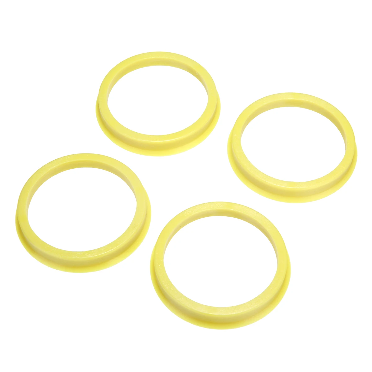 4Pcs 66.6 to 57.1mm Yellow Plastic Wheel Center Collar Hub Centric Ring Wheel Rim Parts Car Accessories Universal For All Cars