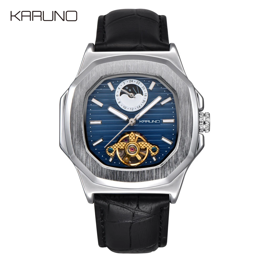 MCE رجل ووتش الميكانيكية ووتش للرجال أزياء التلقائي ووتش الرجال القمر المرحلة مربع ساعات جلد توربيون ساعة اليد ساعة MCE رجل ووتش الميكانيكية ووتش للرجال أزياء التلقائي ووتش الرجال القمر المرحلة مربع ساعات جلد توربيون ساعة اليد ساعة