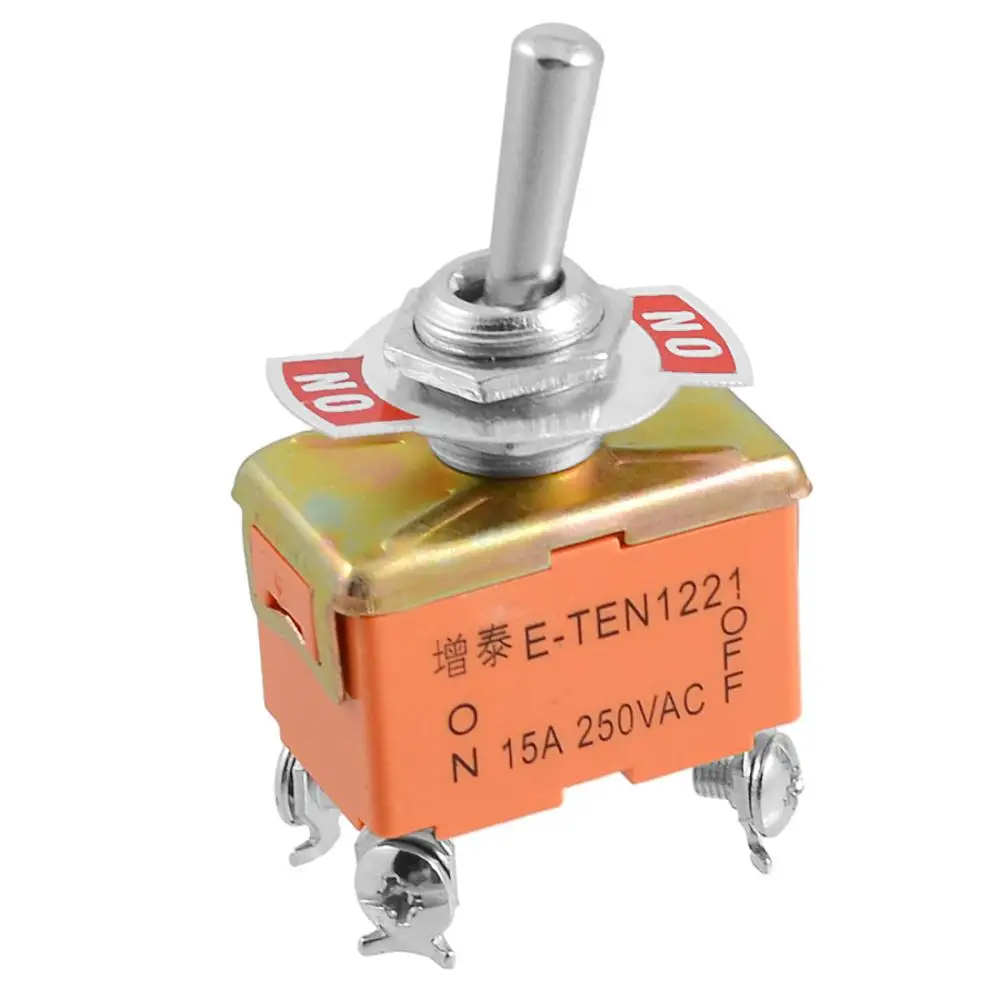 AC 250V/15A on off 2 Position DPST 4 Screw Terminals Toggle Switch 1221