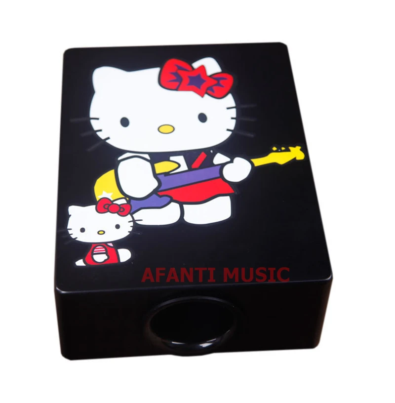Afanti Music Birch Wood / Black Cajon Drum (KHG-173)