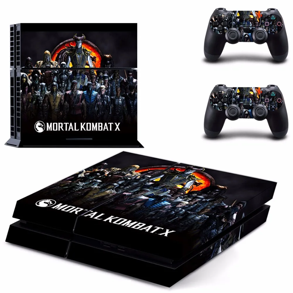 Игры Mortal Kombat X PS4 кожи Стикеры наклейка для Sony Игровые приставки 4 консоли и 2