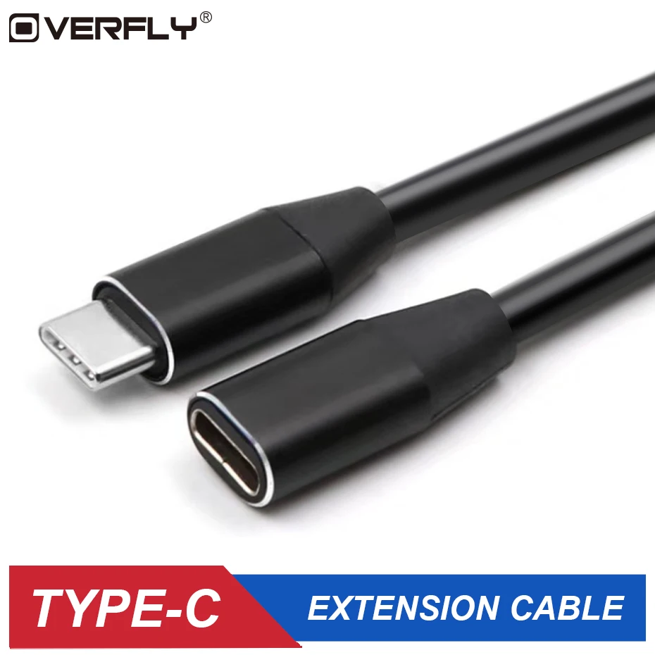 

Overfly USB C Extension Cable Type C Extender Cord Date Cable for MacBook Pro Nintend Switch USB 3.1 Extension Cable