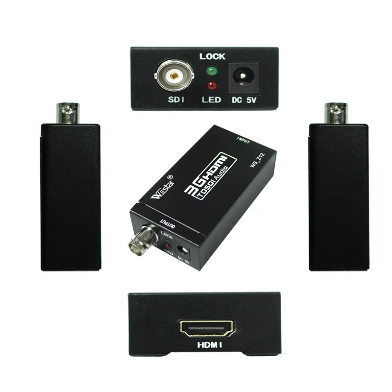 Wiistar 3g HDMI к SDI конвертер 1080 P Поддержка SD/HD-SDI/3G-SDI сигналы мини hdmi2sdi адаптер питания кабель BNC