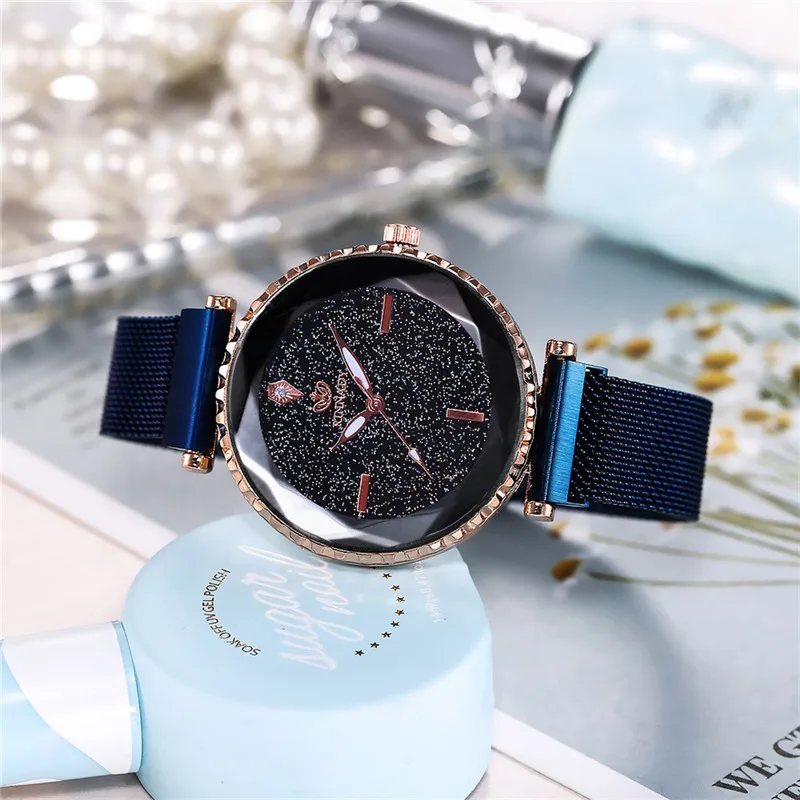 

Hot Series Montre Women's Watches Magnetic Buckle Dazzling Women Mesh Belt Watch Female Clock Relojes Para Mujer Reloj Mujer &A