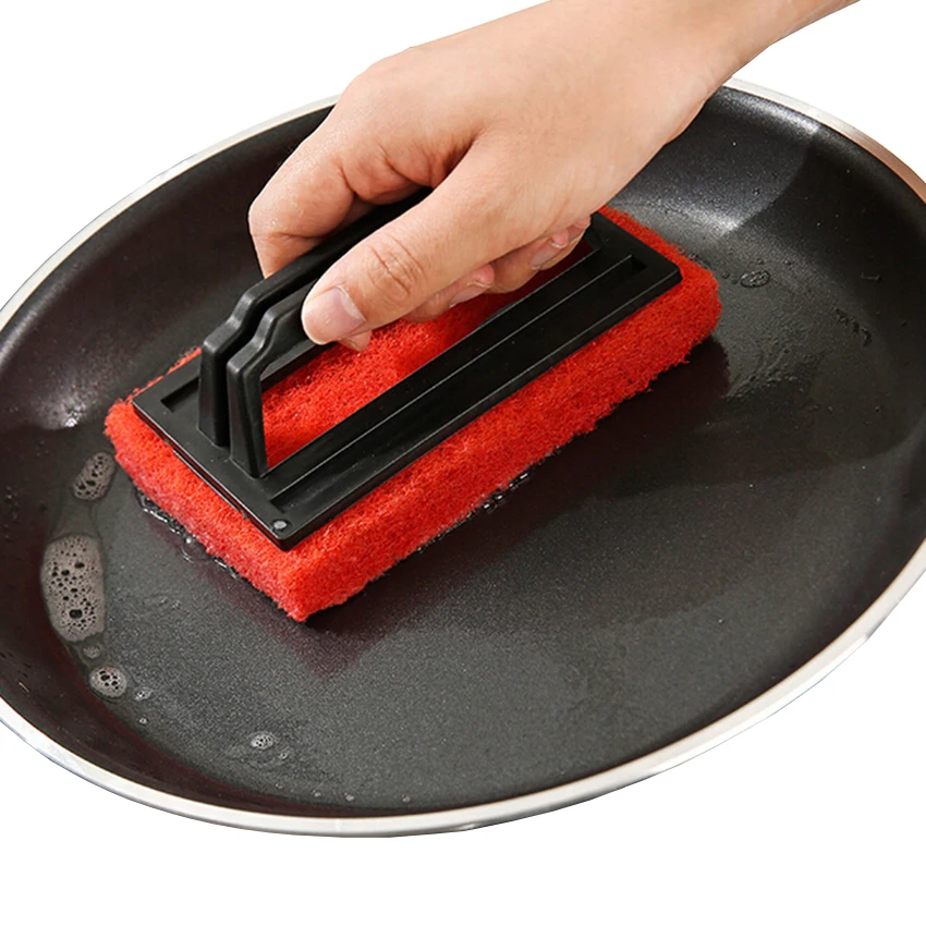 Cleaning brush handle design pan pot brush food grade fiber multi floor