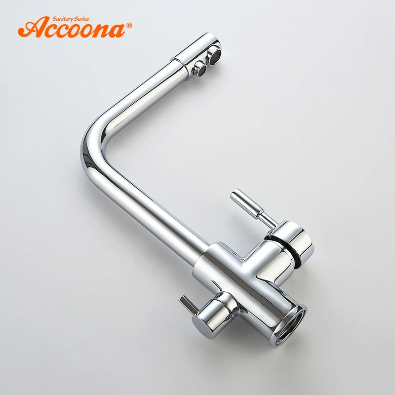  Accoona Kitchen Faucet Contemporary Dual Holder Dual Hole Clean Water Filter Dot Brass Purifier Fau - 32898526988